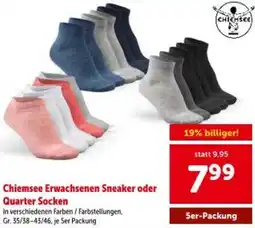 Interspar Chiemsee Erwachsenen Sneaker oder Quarter Socken Angebot