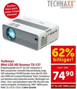 Interspar Technaxx Mini-LED HD Beamer TX-127 Angebot