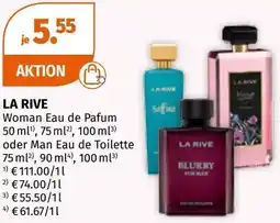 Müller La rive Woman Eau de Pafum oder Man Eau de Toilette Angebot