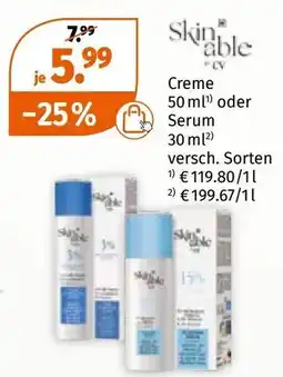 Müller Skin able Creme oder Serum Angebot