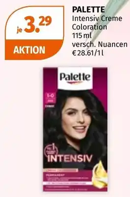 Müller Palette intensiv creme coloration Angebot
