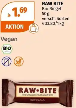 Müller RAW BITE Bio Riegel Angebot