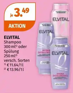 Müller Elvital Shampoo oder Spülung Angebot