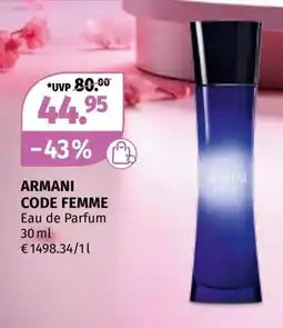 Müller Armani code femme Angebot