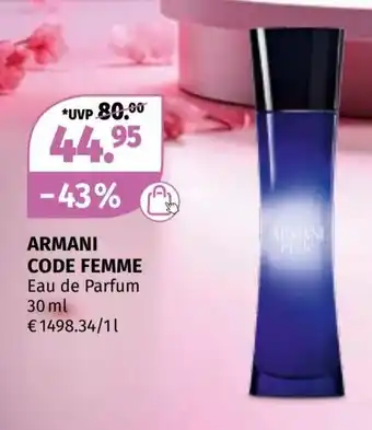 Müller Armani code femme Angebot