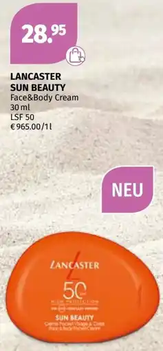 Müller Lancaster sun beauty face&body cream lsf 50 Angebot