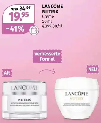 Müller Lancôme nutrix creme Angebot