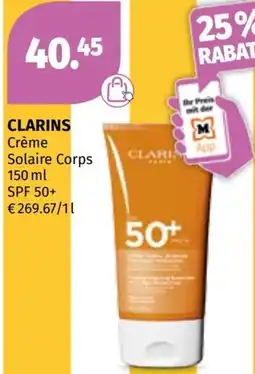 Müller Clarins Crème Solaire Corps SPF 50+ Angebot