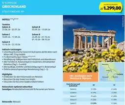 Hofer Reisen Griechenland Angebot
