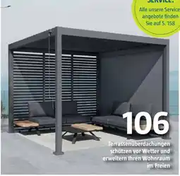 Bauhaus Terrassenüberdachungen schützen vor Wetter und erweitern Ihren Wohnraum im Freien Angebot