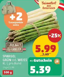 PENNY Spargel grün od. weiss mit gutschein Angebot