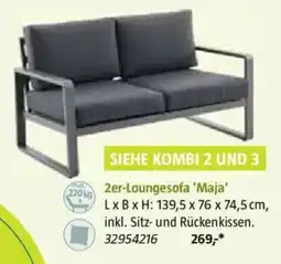 Bauhaus 2er Loungesofa Maja Angebot
