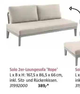 Solo 2er Loungesofa Rope