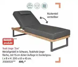 Bauhaus Teak liege 'zoe' Angebot