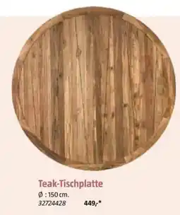 Bauhaus Teak Tischplatte Angebot