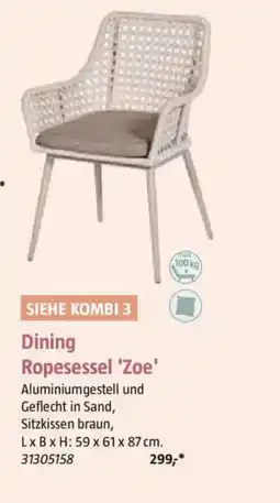 Bauhaus Dining Ropesessel Zoe Angebot