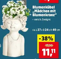 Thomas Philipps Blumenkübel Mädchen mit Blumenkranz Angebot