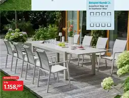 Bauhaus Beispiel Kombi 2 Ausziehtisch Maja mit 8x Stapelsessel Maja Angebot