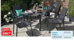 Bauhaus Beispiel-Kombi 2 Ausziehtisch 'Maja' mit 6x Stapelsessel 'Maja' Angebot