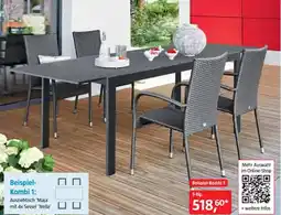 Bauhaus Beispiel- Kombi 1: Ausziehtisch 'Maja' mit 4x Sessel 'Neila' Angebot
