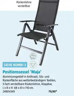 Bauhaus SIEHE KOMBI 3 Positionssessel 'Maja' Angebot