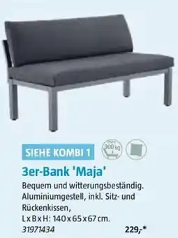 Bauhaus SIEHE KOMBI 1 3er-Bank 'Maja' Angebot