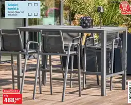 Bauhaus Beispiel- Kombi 3: Bartisch 'Maja' mit 4x Barstuhl Angebot