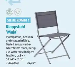 Bauhaus SIEHE KOMBI 1 Klappstuhl 'Maja' Angebot