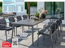 Bauhaus Beispiel-Kombi 1: Ausziehtisch mit 8x Stapelsessel und 8x Auflage 'Solo' Angebot