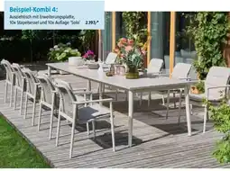 Bauhaus SIEHE KOMBI 4 Ausziehtisch mit Erweiterungsplatte, 10x Stapelsessel und 10x Auflage 'Solo' 2.197,-* Angebot