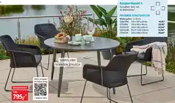 Bauhaus Beispiel-Kombi 1: Diningtisch 'Solo' mit 4x Textilensessel Angebot