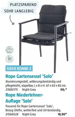 Bauhaus SIEHE KOMBI 2 Rope Gartensessel 'Solo' Angebot
