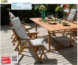 Bauhaus Beispiel- Kombi: Ausziehtisch 'Diana' mit 6x Positionssessel 'Diana' Angebot