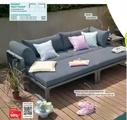 Bauhaus Loungeset 'Maja'/'Hannah' 2x Sesselelement mit 2x Hocker und Loungetisch Angebot