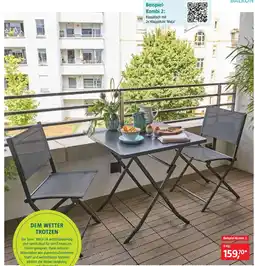 Bauhaus Beispiel- Kombi 2: Klapptisch mit 2x Klappstuhl 'Maja' Angebot