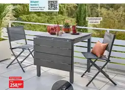 Bauhaus Beispiel- Kombi 1: Balkontisch 'Maja mit 2x Klappstuhl 'Maja' Angebot