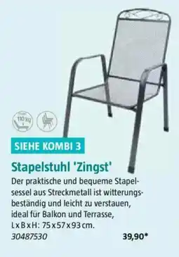 Bauhaus SIEHE KOMBI 3 Stapelstuhl 'Zingst' Angebot