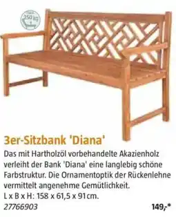 Bauhaus 3er-Sitzbank 'Diana' Angebot