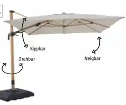 Bauhaus Ampelschirm 'Capri' beige Angebot