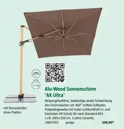 Bauhaus Alu-Wood Sonnenschirm 'AX Ultra' Angebot