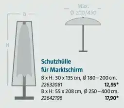 Bauhaus Schutzhülle für Marktschirm Angebot