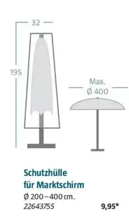 Bauhaus Schutzhülle für Marktschirm Angebot