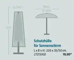 Bauhaus Schutzhülle für Sonnenschirm Angebot