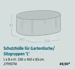 Bauhaus Schutzhülle für Gartentische/ Sitzgruppen 'L' Angebot
