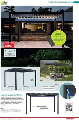 Bauhaus Lamellenpavillon 'Korfu' Angebot