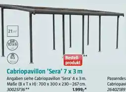 Bauhaus Cabriopavillon 'Sera' 7 x 3m Angebot