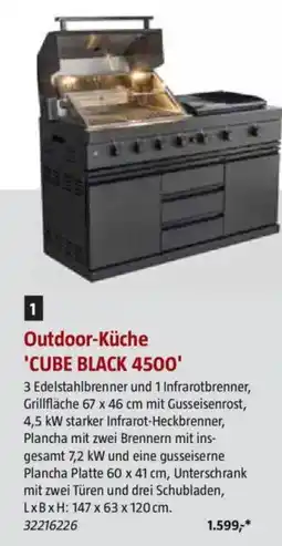 Bauhaus Outdoor-Küche 'CUBE BLACK 4500' Angebot