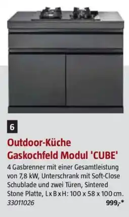 Bauhaus Outdoor-Küche Gaskochfeld Modul 'CUBE' Angebot