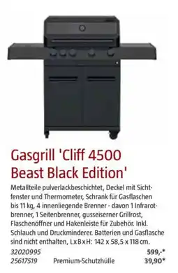 Bauhaus Gasgrill 'Cliff 4500 Beast Black Edition' Angebot