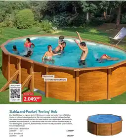 Bauhaus Stahlwand-Poolset 'Feeling' Holz Angebot